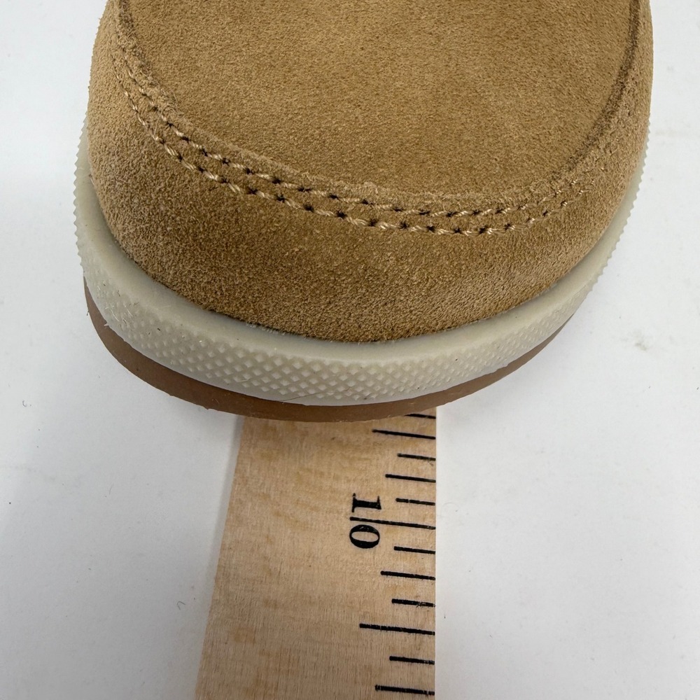 Cougar Liliana Camel Suede Mule Slippers Tan Faux Shearling Womens 6 NEW - Picture 5 of 7